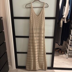 Solitaire Beige Knit Maxi Dress